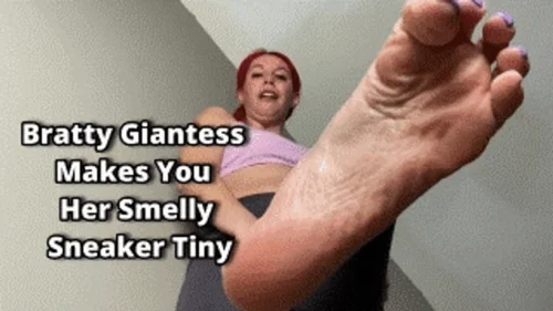 Tickles Soft Soles - Bratty Giantess Makes You Her Smelly Sneaker Tiny - Foot Goddess Shrinking you for Sweaty Foot Humiliation