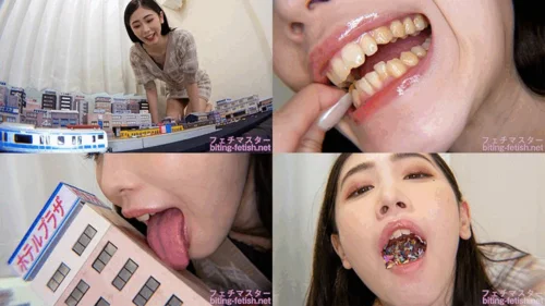 Japanese Asian Biting Mouth Fetish - An Komatsu - Giantess Cute girl An's innocent destruction of the city part1 - 1080p