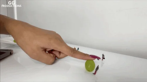 Giant Brazilian Women - The giantess neighbor comparing the size of the grape to the little one! (MP4-HD 1080p)