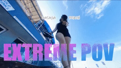 Canadian And Asian Giantess Fantasy - Wasaga Beach EXTREME POV - HD 720p Version