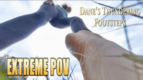 Canadian And Asian Giantess Fantasy - Dane's Thundering Footsteps EXTREME POV - HD 720p Version