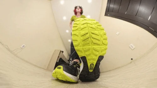 Under Giantess Soles - Gabby - big girl wears big sneakers VR 360 8K