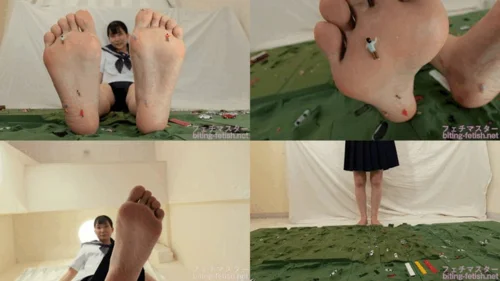 Japanese Asian Biting Mouth Fetish - Hinano Iori - Planet of the Dwarfs - A giant beautiful alien girl thoroughly crushes her with bare feet Part 2 - 1080p