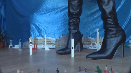 Cute College Gal Going Naughty - Tiny Town Under Giantess Attack