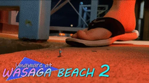 Canadian And Asian Giantess Fantasy - Unaware At Wasaga Beach 2 - HD 1080p Version
