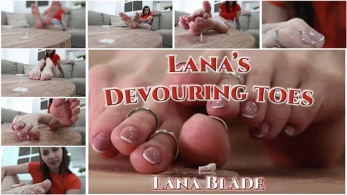 Giantess Shrinking Feet - Lana's devouring toes (4k)