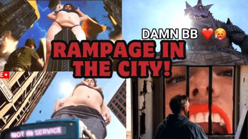 Giantessdebora - Growth fetish - Rampage in the city