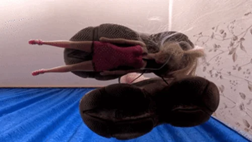 Furious Girls - Barby doll was crushed under giant girl in Balenciaga sneakers, fc322x 1080p