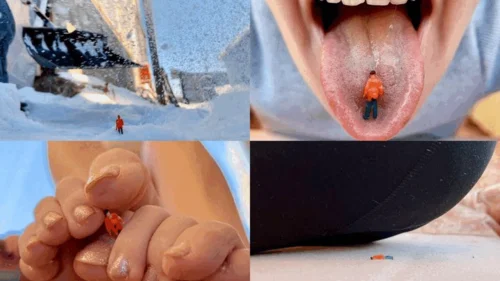 Goddess Gwendolyn - The Giantess warmed the frozen Tiny guy
