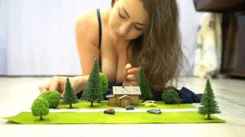 Giantess Goddess Alena - Contryside Walk (footcrush, buttcrush, asmr)