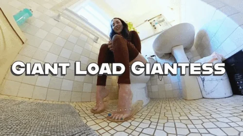 Stella Liberty - Giantess Stella & Her Giant Load- Be Miss Stella's tiny toilet slave and stare at her barefeet while she sits on the john and builds a big log cabin with her ass - HD MP4