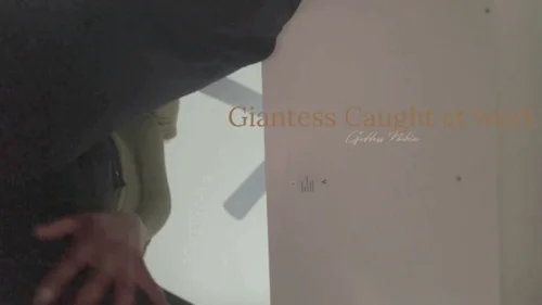 Big Ebony Ass And Pretty Feet - Ebony Giantess caught at work