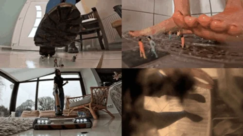 Madame Marissa - Unaware giantess crushes and vacuums tiny people (small version)