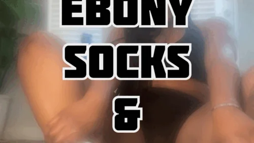 The Goddess Nubia - Ebony socks & stretching tease