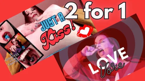 The Amberlily Show Fetish Emporium - 2 for 1: Love And Kisses Giantess Vore Combo - WMV
