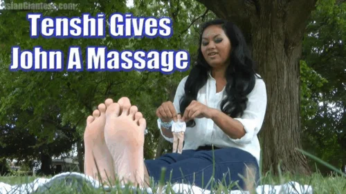 Canadian And Asian Giantess Fantasy - Tenshi Gives John A Massage - HD 1080p Version - Enhanced Edition