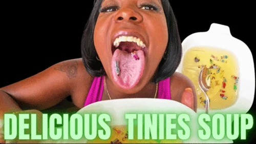 Queen Ava - Tinies Soup - Giantess Vore - This giantess vore scene features mouth fetish, tiny man, shrinking fetish, evil giantess, and femdom pov - 720 MP4