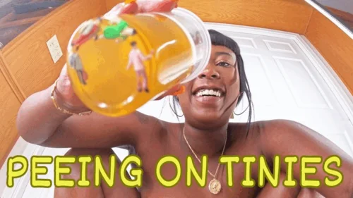 Queen Ava - Peeing on Tinies ft Queen Ava - This pee fetish scene features giantess, tiny man, shrinking fetish, hairy pussy, and evil giantess - 720 MP4