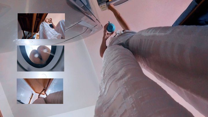 Bellealiz - Giantess routine with tiny voyeurs