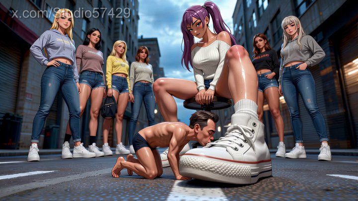 Studio 57429 - Giantess Sneakers Crushing Slave For Female Audience
